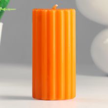 Силиконовая форма для свечи Цилиндр рельефный 5х10 см
