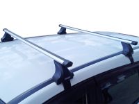 Багажник на крышу Kia Sportage (c 2016г, без рейлингов), Атлант, аэродинамические дуги Эконом, опора Е