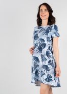 Платье домашнее "Энди" для беременных и кормящих; пальмы