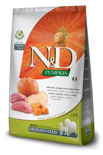 N&D Pumpkin Boar & Apple Adult medium&maxi (Кабан с Яблоком и Тыква для взрослых собак всех пород)