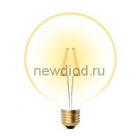 Лампа светодиодная LED-G125-8W/GOLDEN/E27 GLV21GO Vintage форма шар золотистая колба ТМ Uniel