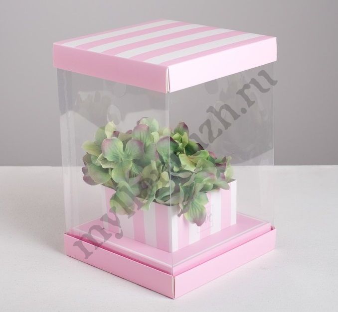 Коробка для цветов с вазой "With love"