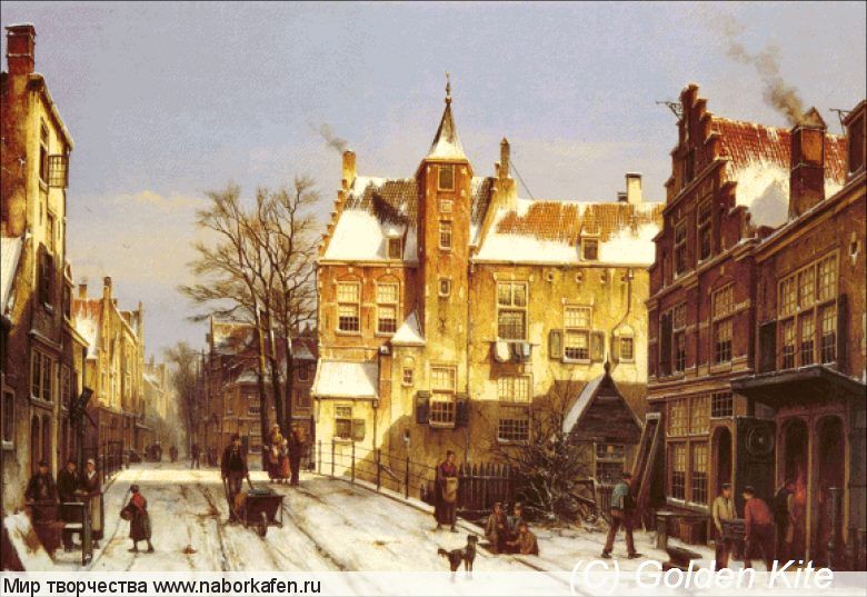 Набор для вышивания "1264  A Dutch Village In Winter"