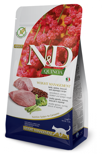 N&D Cat Quinoa Weight Management Lamb ( НД ягненок, киноа, брокколи и спаржа. Контроль веса)