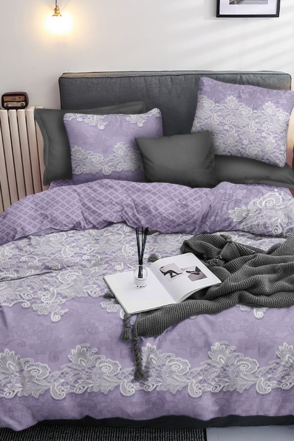 Бязь евро [фиолетовый] Павлина Ажур постельное белье
