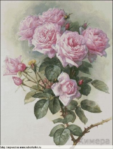 Набор для вышивания "Ветка с розами"