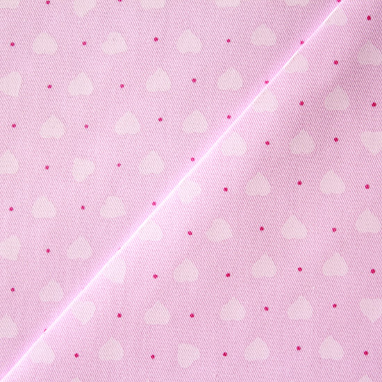 Ткань хлопок Сердечки на розовом 50x40