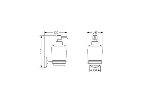 Дозатор для жидкого мыла Jorger BELLEDOR 631.00.006 схема 2