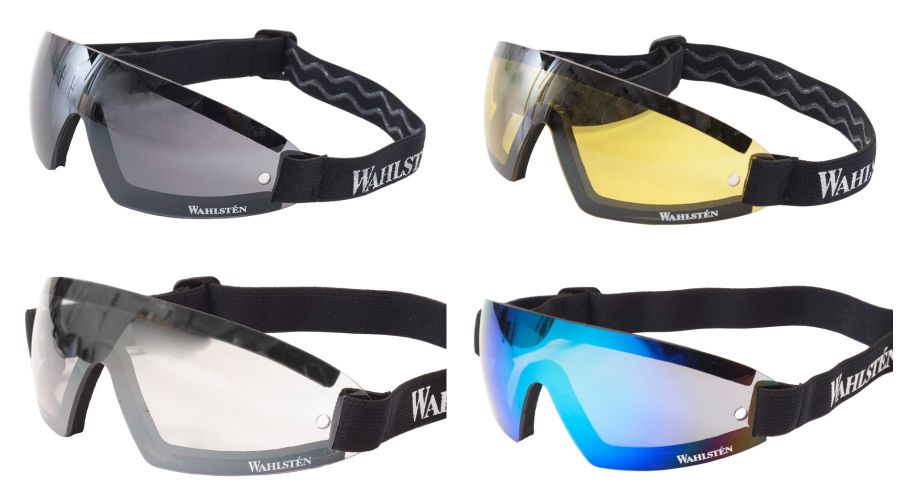 Защитные очки из пластика, с резинками и эффектом антиблик.