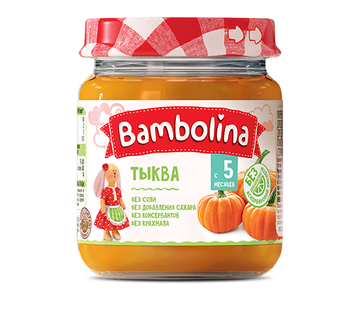 Пюре Bambolina 100г Тыква д/дет с 5мес ст/б