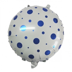 Кружочки конфетти синего цвета фольгированный шар (круг) с гелием