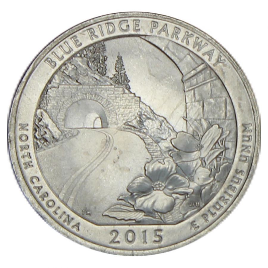 25 центов 2015 США Автомагистраль Блу-Ридж P