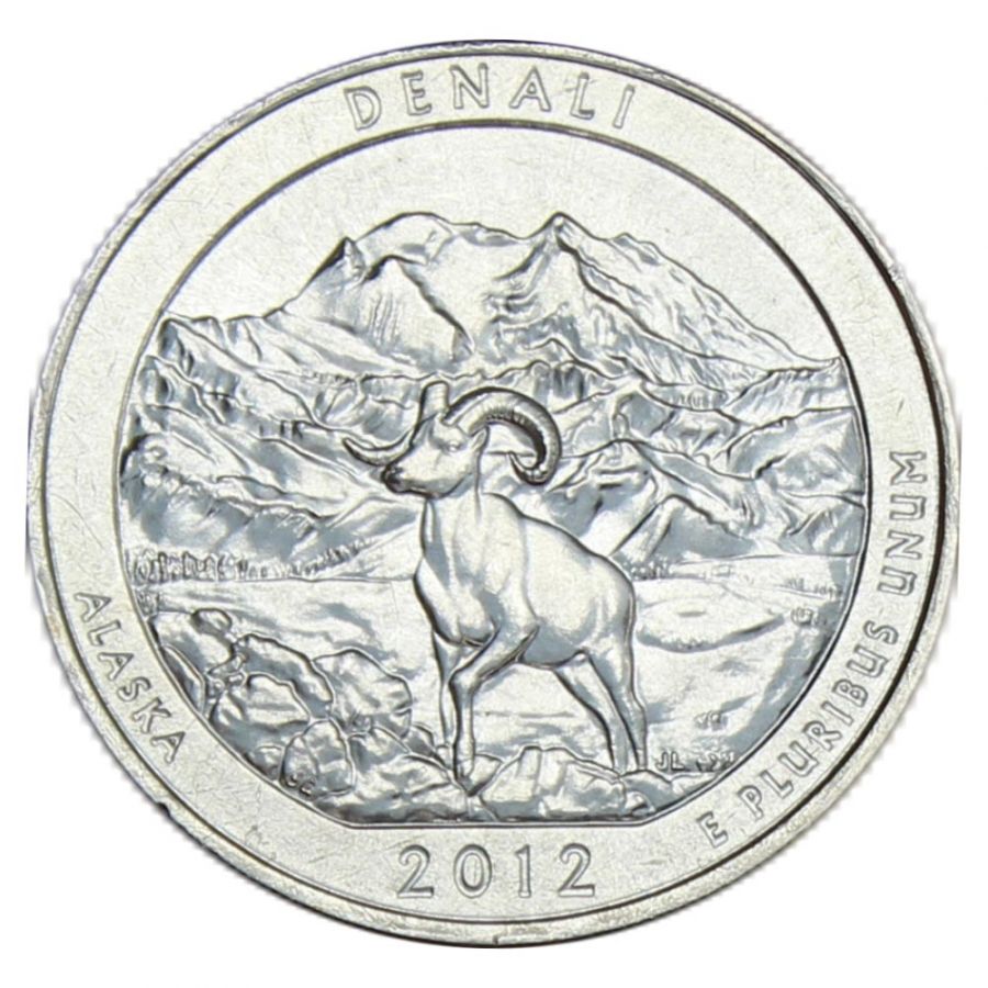 25 центов 2012 США Национальный парк Денали P
