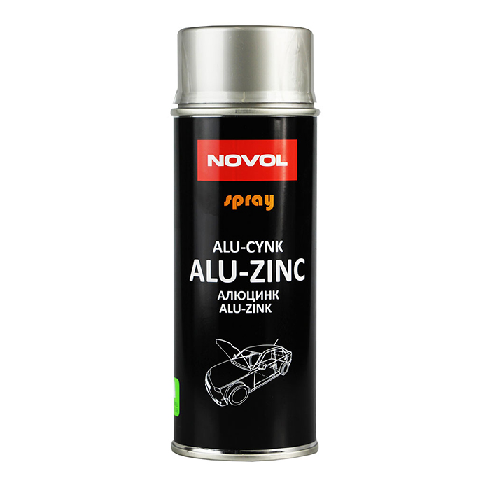 Novol Алюминиво-цинковый спрей ALU ZINK SPRAY серебряный, объем 400мл.