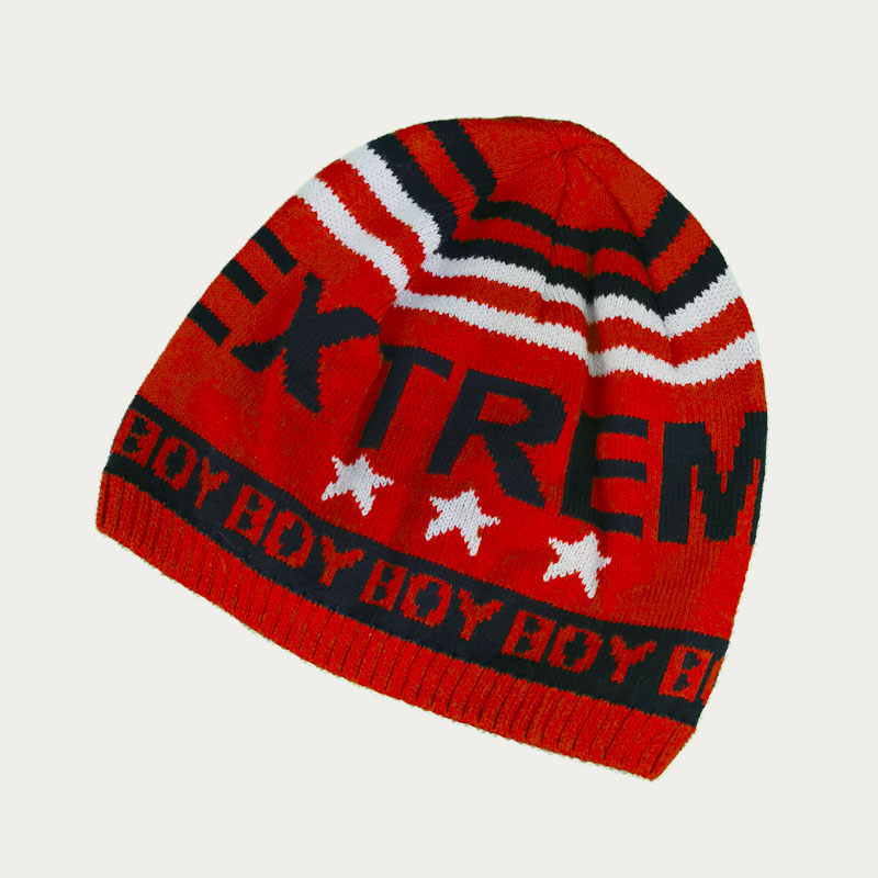 зм1203-23 Шапка колпачок вязаная Extreme boy красная