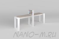 Двухместный маникюрный стол Matrix с подставкой для лаков - фото 2