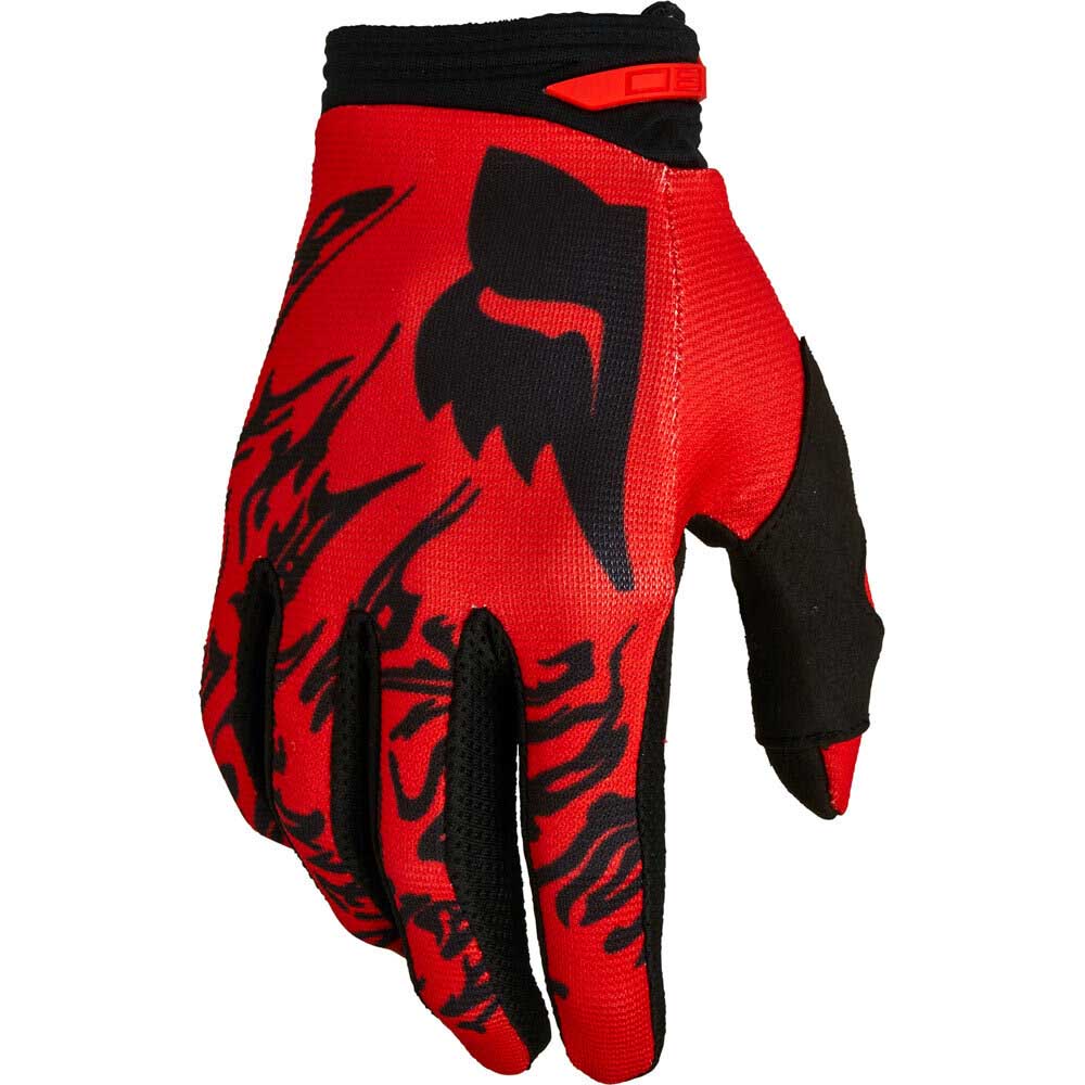 Fox 180 Peril Flo Red (2022) перчатки для мотокросса