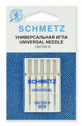Иглы Универсальные Schmetz 130/705H №60 размер 5 шт