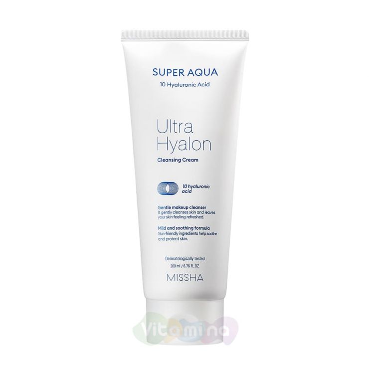 Missha Очищающий крем для лица Super Aqua Ultra Hyalron Cleansing Cream, 200 мл