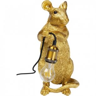 Лампа настольная Mouse, коллекция "Мышь" 21*41*24, Полирезин, Золотой