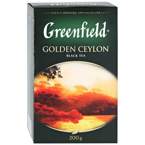 Çay Greenfield Golden Seylon qara iriyarpaqlı, 200 gr