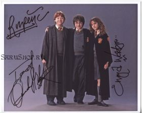 Автографы: Дэниэл Рэдклифф, Руперт Гринт, Эмма Уотсон. "Гарри Поттер"