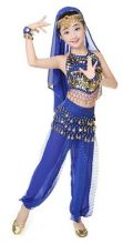 Восточные танцы костюм детский танцевальный синий