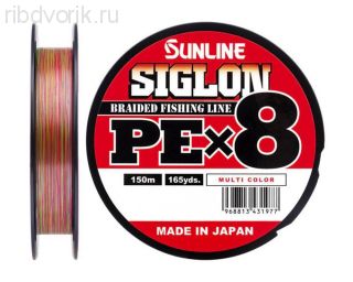 Шнур Sunline Siglon PE 8 # 0.6 (multicolor)