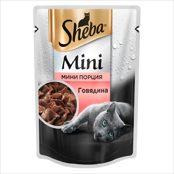 Влажный корм для кошек Sheba Mini мини-филе с говядиной