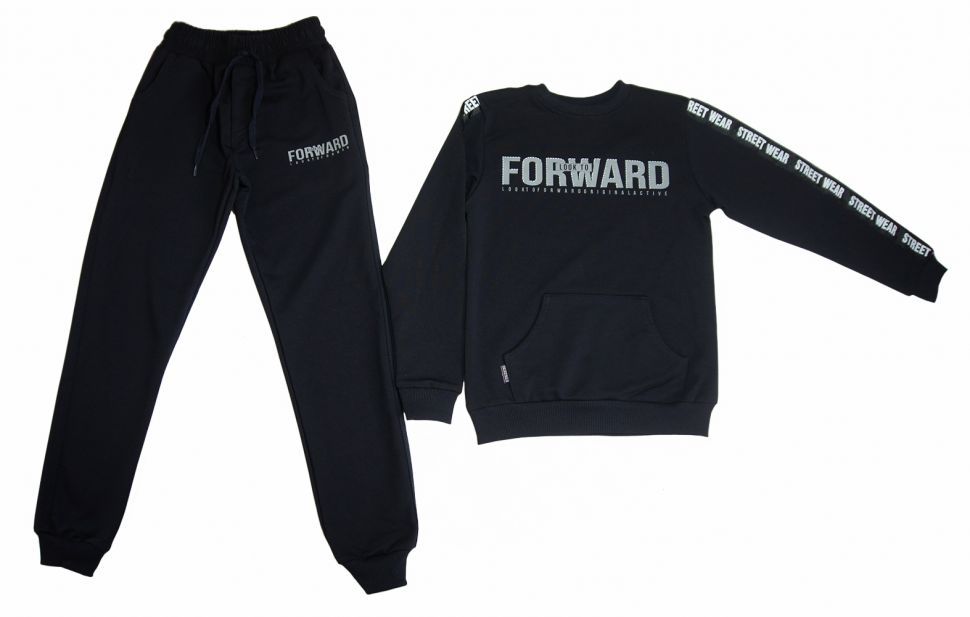 Спортивный костюм для мальчика "FORWARD": свитшот, брюки 5-8 (синий)