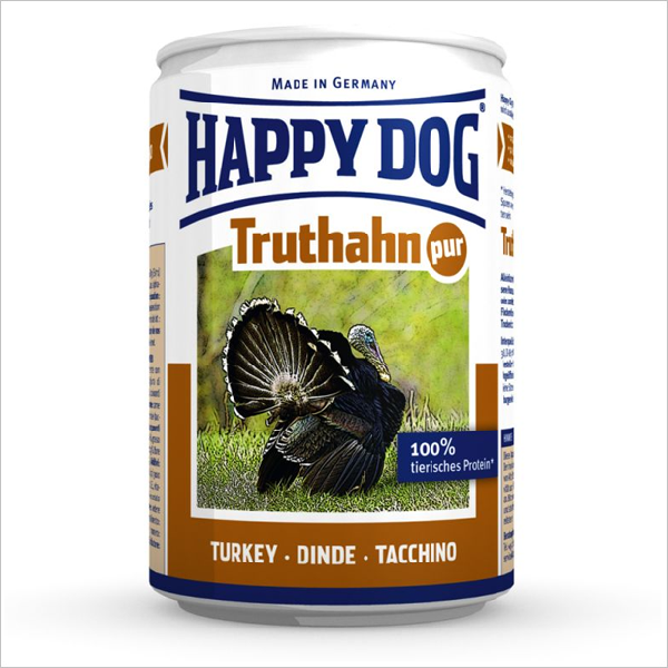 Влажный корм для собак всех пород Happy Dog с индейкой