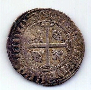 Бланк 1380-1422 Франция Карл VI Безумный AUNC- XF
