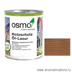 OSMO ВЕСНОЙ ДЕШЕВЛЕ! Защитное масло-лазурь для древесины Osmo Holzschutz Ol-Lasur 707 Орех 0,75 л Osmo-707-0,75 12100010