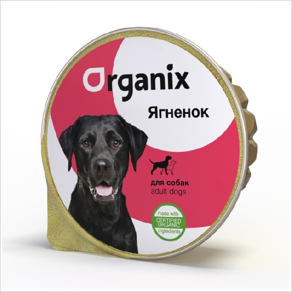 Влажный корм для собак Organix с ягненком