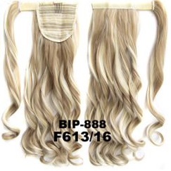 Искусственные термостойкие волосы - хвост волнистые №F613/16 (55 см) -  90 гр.