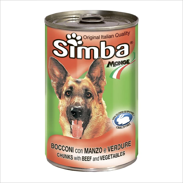 Влажный корм для собак Simba с говядиной и овощами
