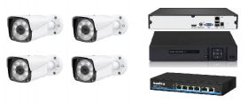 Комплект IP видеонаблюдения 4 камеры