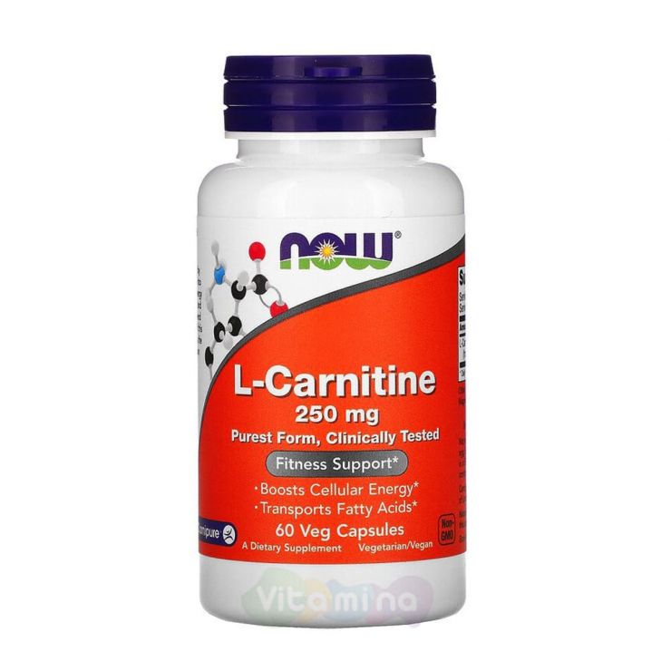 Now L-Carnitine, 250 мг, 60 капс.