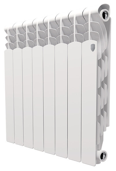 Радиатор алюминиевый Royal Thermo Revolution 500 2.0 – 8 секций, 15 м2, боковое подключение
