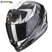 Шлем Scorpion EXO 1400 Air Carbon Aranea, Черно-белый