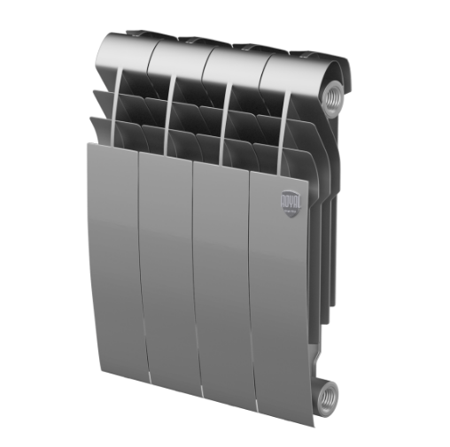 Радиатор биметаллический Royal Thermo BiLiner 350 Silver Satin – 4 секции, 4,5 м2, боковое подключение