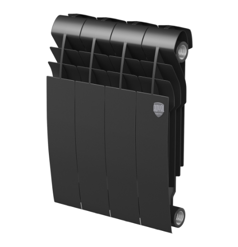 Радиатор биметаллический Royal Thermo BiLiner 350 Noir Sable – 4 секции, 5 м2, боковое подключение