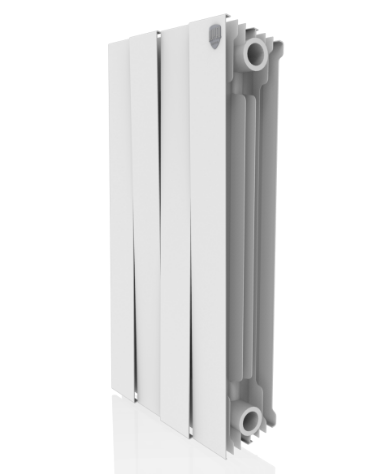 Радиатор биметаллический Royal Thermo PianoForte 500 Bianco Traffico – 4 секции, 8 м2, боковое подключение