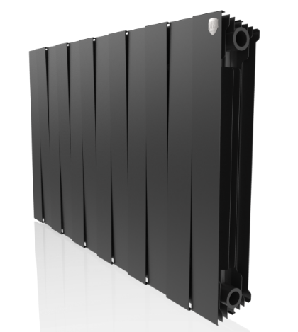 Радиатор биметаллический Royal Thermo PianoForte 500 Noir Sable  – 12 секций, 23 м2, боковое подключение