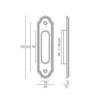 Ручка Venezia U111 для раздвижных дверей схема