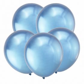 Шар (5"/ 12 см), Синий, Зеркальные шары, 50 шт, Турция