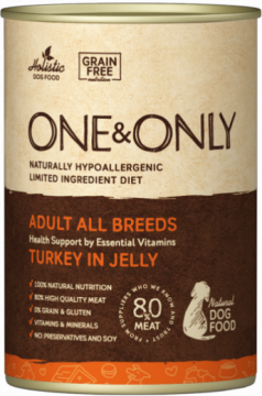 ONE & ONLY Консервы для собак Turkey (индейка) 400 г.