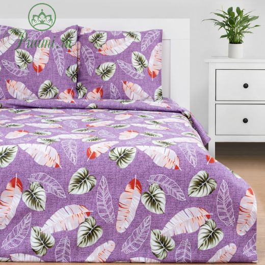 Постельное бельё Этель 2 сп "Тропические широты" 175*215см,200*220см,70*70см-2 шт, 100% хлопок, бязь