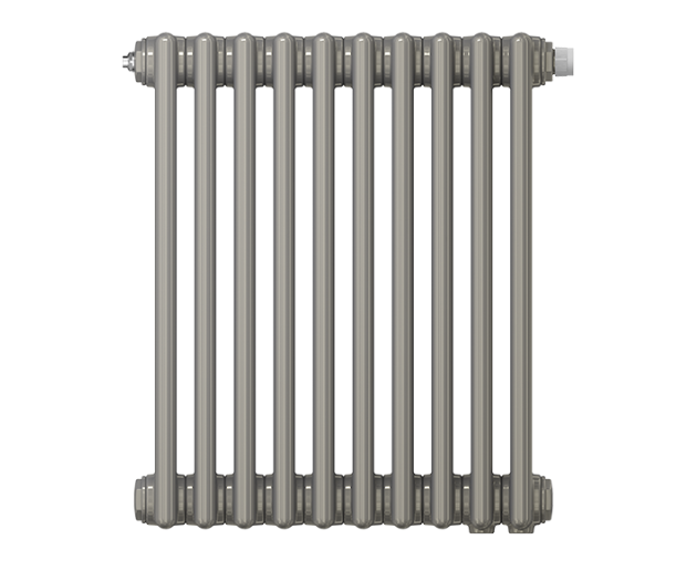 Радиатор трубчатый Zehnder Charleston Retrofit 3057, 20 секций, 16 м2, 1/2 боковое подключение, 0325 TL (серый) (кроншт. в компл)