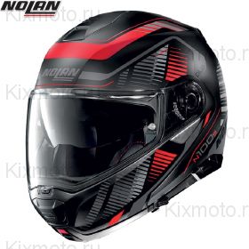 Шлем Nolan N100.5 Plus Starboard, Черно-красный матовый